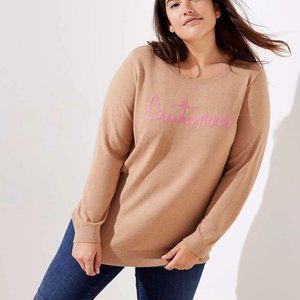 Loft Plus Size L'Automne Script Fall Sweater 24/26